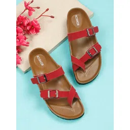 Kosher Women Open Toe Flats with Buckles-picture-15