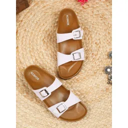 Kosher Women Open Toe Flats with Buckles-picture-19