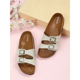 Kosher Women Open Toe Flats with Buckles-picture-11