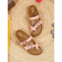 Kosher Women Open Toe Flats with Buckles-picture-20