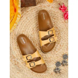 Kosher Women Open Toe Flats with Buckles-picture-24