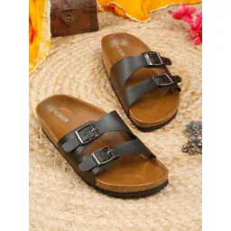 Kosher Women Open Toe Flats with Buckles-picture-12