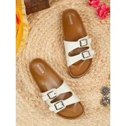 Kosher Women Open Toe Flats with Buckles-picture-23