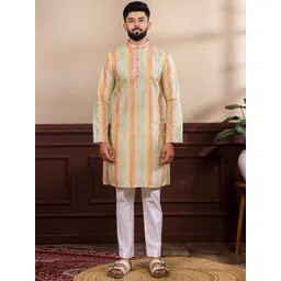 Koshin Men Geometric Printed Kurta with Pyjamas-picture-18