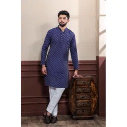 koshin Men Pure Cotton Kurta Pyjama Set-picture-9