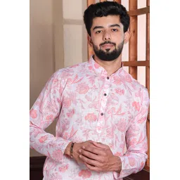 koshin Men Pure Linen Kurta Pyjama Set-picture-5