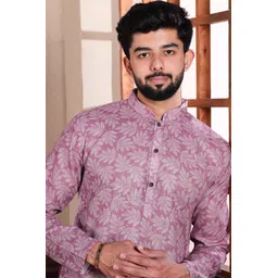koshin Men Pure Linen Kurta Pyjama Set-picture-4