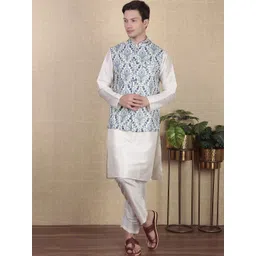 Koshin Printed Mandarin Collar Nehru Jacket-picture-13