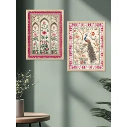 Kotart Beige & Pink 2 Piece Floral and Botanical Wooden Wall Arts-picture-24