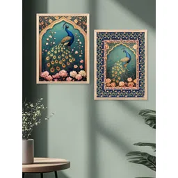 Kotart Blue & Green 2 Pieces Wooden Birds and Animals Wall Arts-picture-40