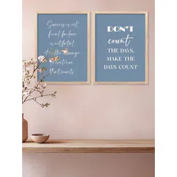 Kotart Blue & White 2 Pieces Motivational Wooden Wall Arts-picture-39