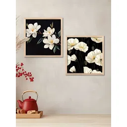 Kotart Brown & Black 2 Pieces Wooden Floral Wall Paintings-picture-13