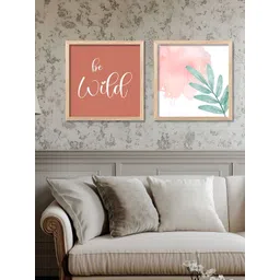 Kotart Brown & Blue 2 Pieces Modern Wooden Wall Arts-picture-16