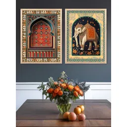 Kotart Brown & Blue 2 Pieces Wooden Birds and Animals Wall Arts-picture-33