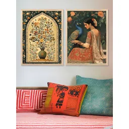 Kotart Brown & Green 2 Piece Floral and Botanical Wooden Wall Arts-picture-34