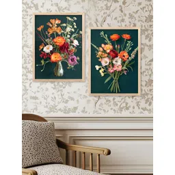 Kotart Brown & Green 2 Pieces Wooden Floral and Botanical Wall Arts-picture-28