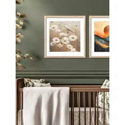 Kotart Brown & White 2 Pieces Abastract Wooden Wall Arts-picture-35