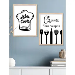 Kotart Brown & White 2 Pieces Abstract Wooden Wall Arts-picture-24