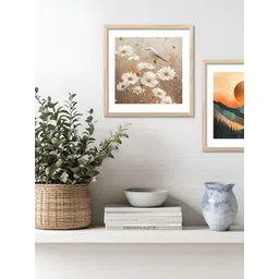 Kotart Brown & White Set of 2 Piece Wood Abstract Wall Paintings-picture-35