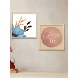 Kotart Brown & White Set of 2 Piece Wood Wall Paintings-picture-25
