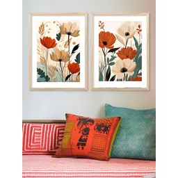 Kotart Brown, Red & Green 2 Pieces Wooden Floral And Botanical Wall Arts-picture-11