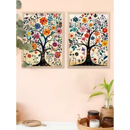 Kotart Set of 2 Brown Wood Abstract Wall Paintings-picture-15