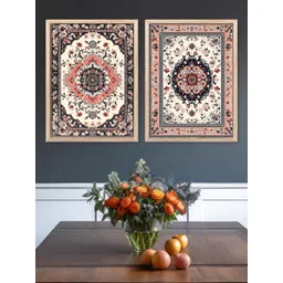 Kotart Set Of 2 White & Pink Wood Floral and Botanical Wall Paintings-picture-11
