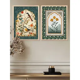 Kotart White & Green 2 Pieces Birds Wooden Wall Arts-picture-37