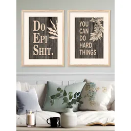 Kotart White & Grey 2 Piece Motivational Wooden Wall Arts-picture-13