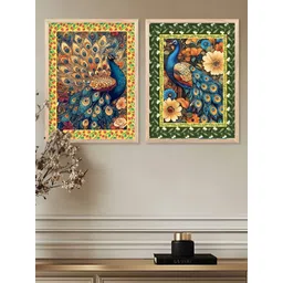Kotart Yellow & Blue 2 Pieces Wooden Birds and Animals Wall Arts-picture-38