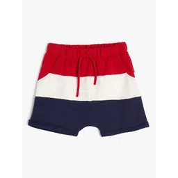 Koton Boys Colourblocked Mid-Rise Cotton Shorts-picture-12