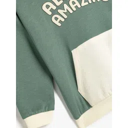 Koton Boys Printed Pullover Hooded Cotton Sweatshirt image 4