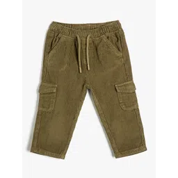 Koton Boys Pure Cotton Mid-Rise Cargos Trousers-picture-40