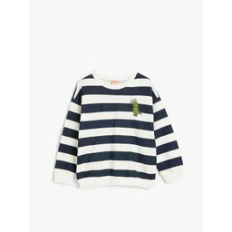 Koton Boys Striped Round Neck Cotton Pullover Sweatshirt-picture-53