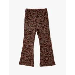 Koton Girls Animal Printed Slip-On Bootcut Trousers-picture-30