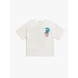 Koton Girls Graphic Printed Pure Cotton Casual T-shirt-picture-10