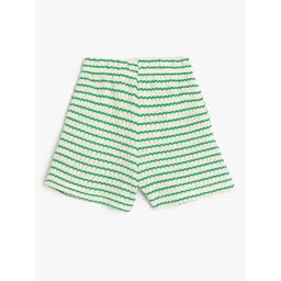 Koton Girls Mid-Rise Regular Fit Striped Shorts-picture-21