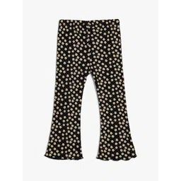 Koton Girls Printed Cotton Mid Rise Trousers-picture-12
