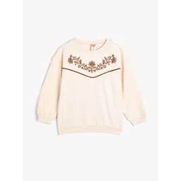 Koton Girls Self Design Embroidered Cotton Sweatshirt-picture-25