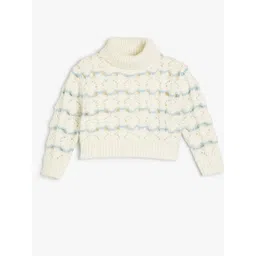 Koton Girls Self Design Pullover Ribbed Sweater-picture-25