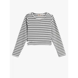 Koton Girls Striped Round Neck Top-picture-54