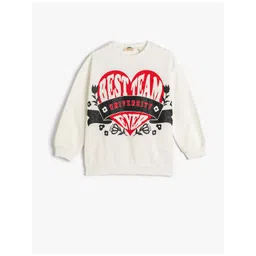 Koton Girls Typography Printed Pullover-picture-15