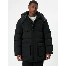 Koton Men Hooded Solid Casual Puffer Jacket-picture-17