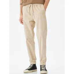 Koton Men Mid-Rise Regular Fit Joggers Trousers-picture-20