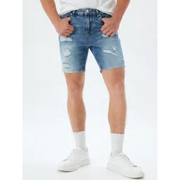 Koton Men Slim Fit Denim Shorts-picture-18