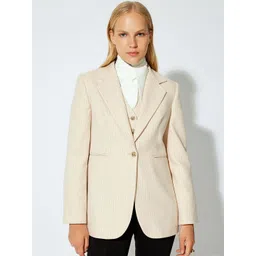 Koton Striped Single-Breasted Blazer-picture-42