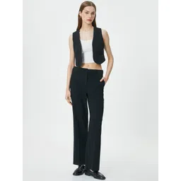 Koton V-Neck Sleeveless Front Open Waistcoat-picture-10