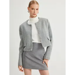 Koton Women Acrylic Open Front Jacket-picture-32