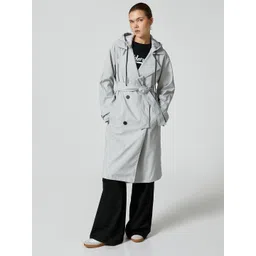 Koton Women Hooded Solid Casual Tailored Jacket-picture-13