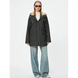 Koton Women Hooded Solid Parka Jacket-picture-14